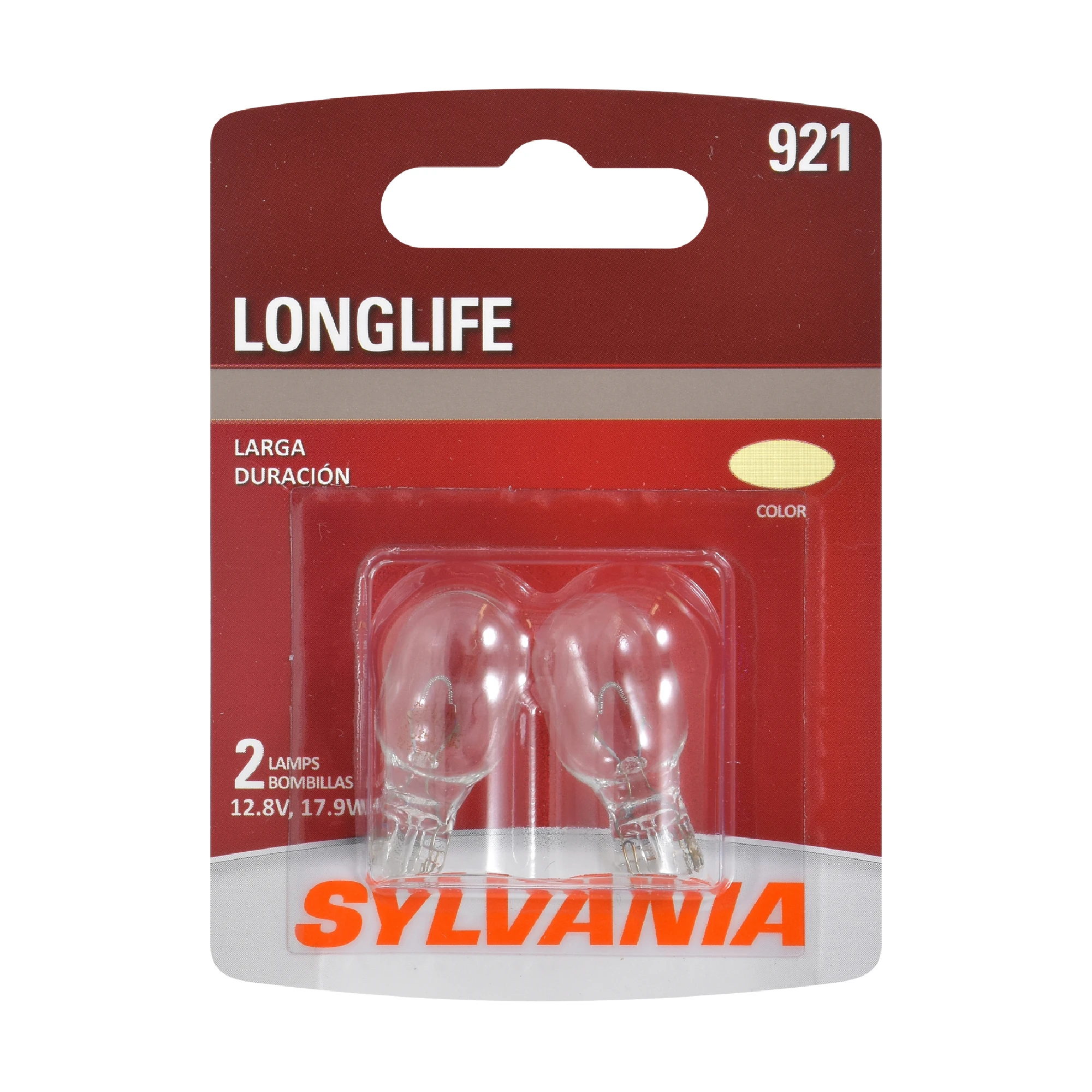 921 Long Life Miniature Clear Bulb, 921LL BP2, 2-Pk.