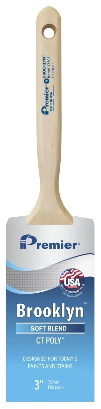 Brooklyn Flat Sash Paint Brush, Poly, 3 In.