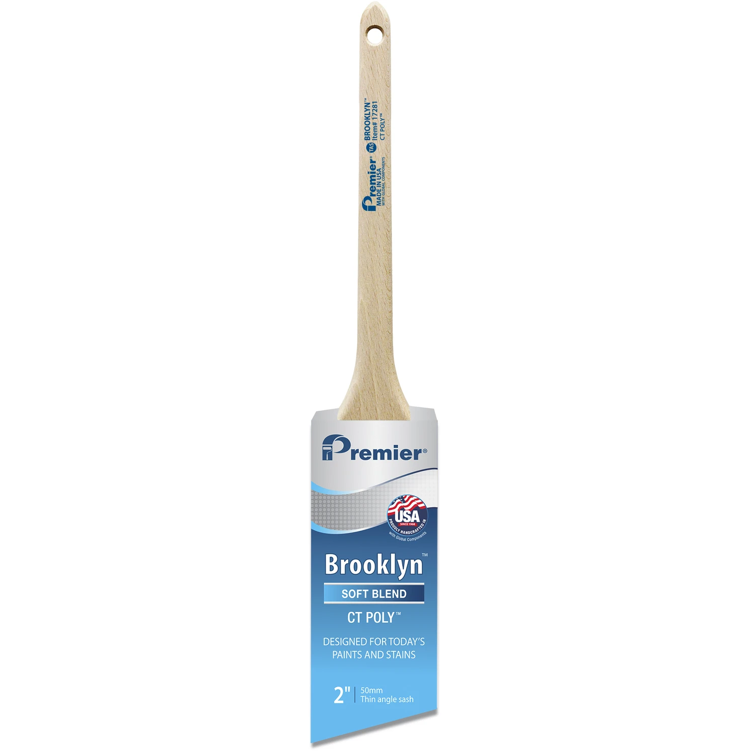 Brooklyn Thin Angle Sash Paint Brush, Poly, 2 In.