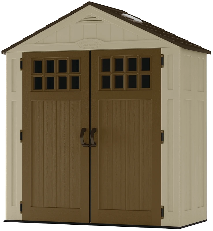 Everett Storage Shed, Gray Resin, 3 x 6 Ft.