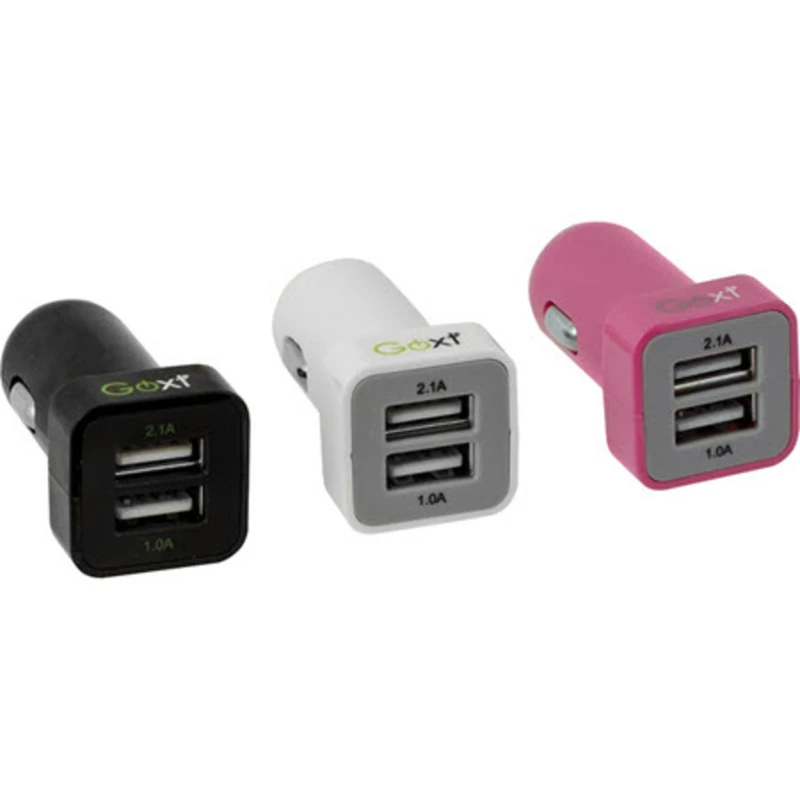 12V 3.1A Dual USB Charger, Black