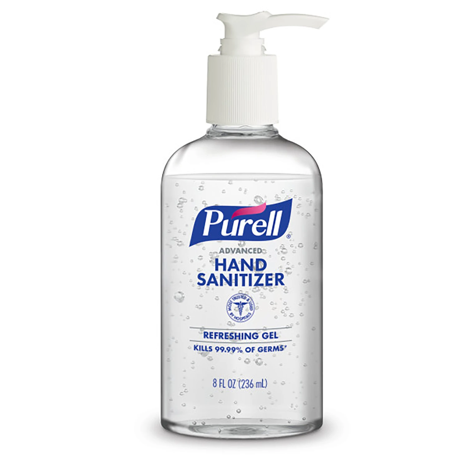 Advanced Hand Sanitizer Gel, Pump Round Bottle, 8-oz.