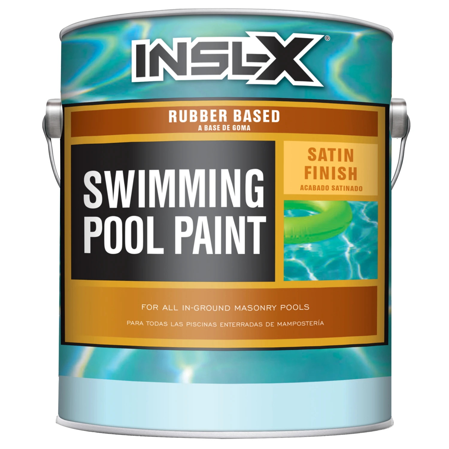 Swimming Pool Paint, Rubber Based, Black Satin, Gallon