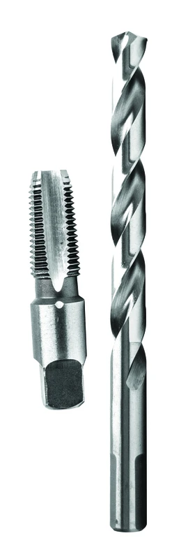 Tap & Drill Bit Set, 1/4-18 NPT, 7/16-In. Drill, 2-Pc.