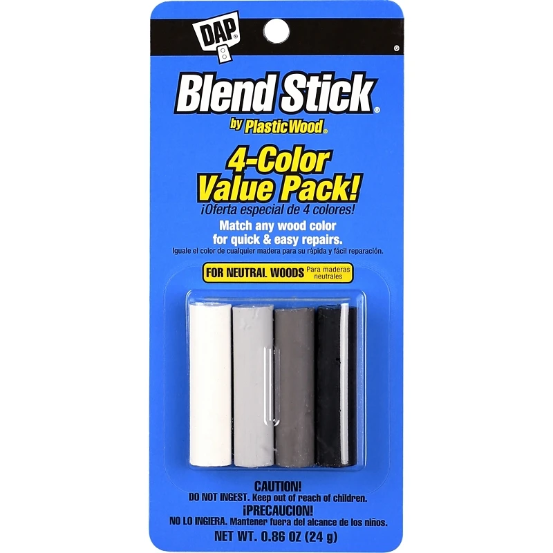 Plastic Wood Blend Sticks, 4 Neutral Color Sticks