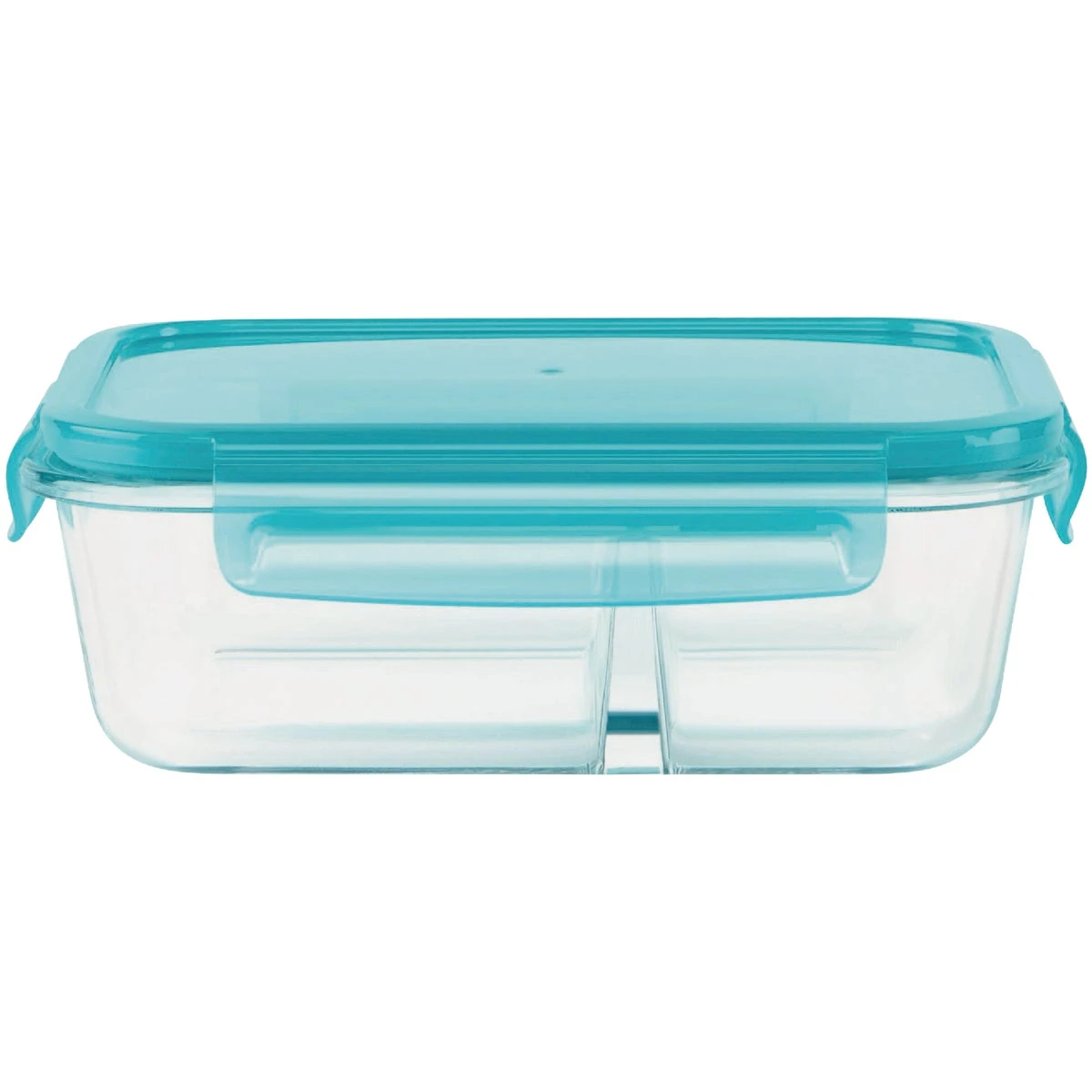 MealBox Glass Food Storage Container, 2 Compartments, 3.4 Cups