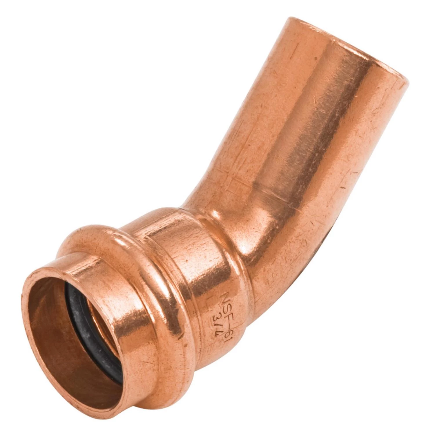 Copper Pipe Elbow, 45 Degrees, 1 In. FTG by Press