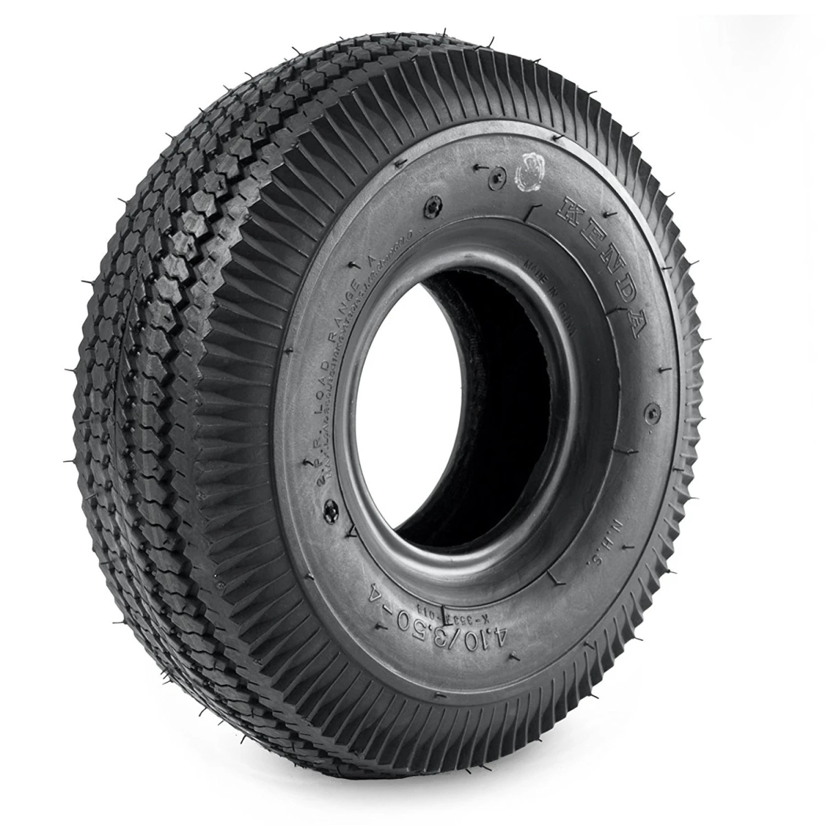 K353A Sawtooth Tread Tubeless Tire, 410/350-4, 4-Ply (Tire only)