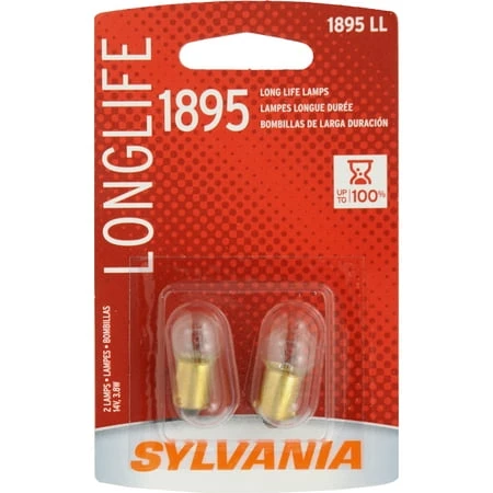 1895 Long Life Miniature Clear Bulb, 1895LL BP2, 2-Pk.