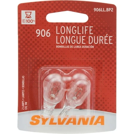 906 Long Life Miniature Clear Bulb, 906LL BP2, 2-Pk.