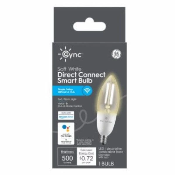 Cync LED Soft White Smart Light Bulb, BC Shape, 500 Lumens, 6 Watt