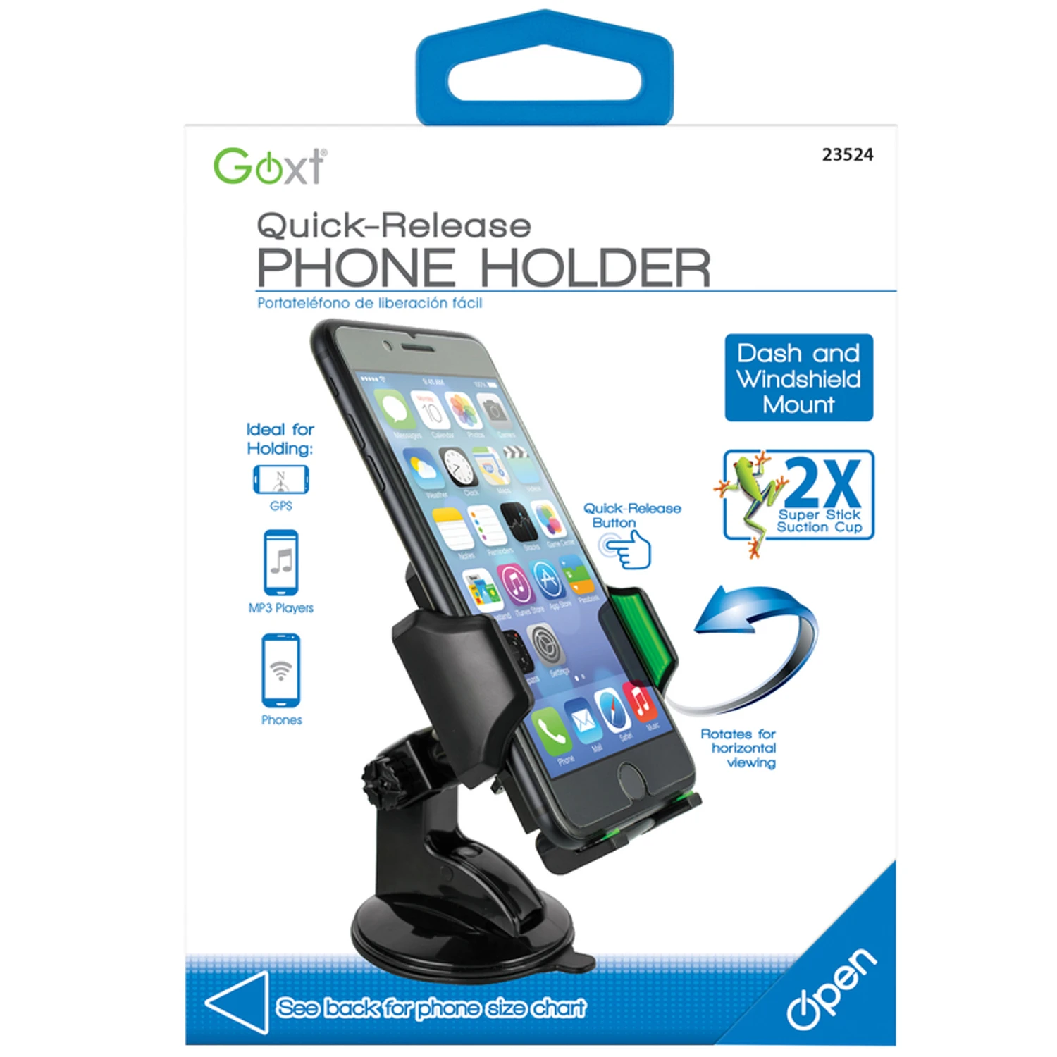 Windshield & Dash Suction-Mount Phone Holder, Quick Release