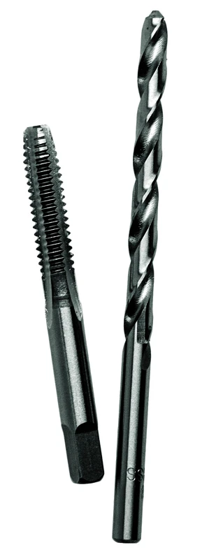 Fractional Tap & Drill Bit Set, 5/16-18 Tap, F Drill, 2-Pc.