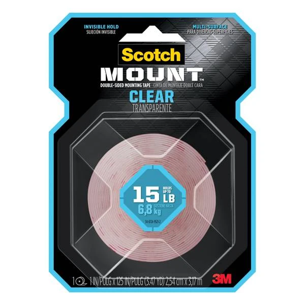 Clear Double-Sided Mounting Tape, 1 x 125 In.