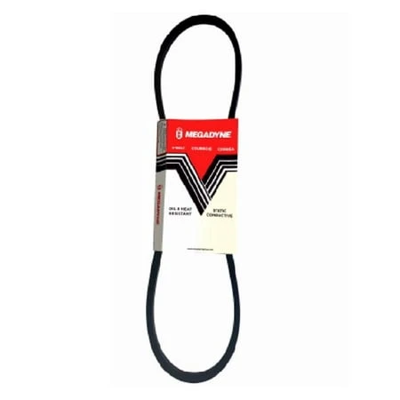 Industrial V-Belt, Black Rubber, 1/2 x 19 In.