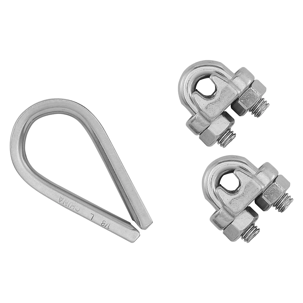 Cable Clamp Kit, Stainless Steel, 3/32 x 1/8 In.