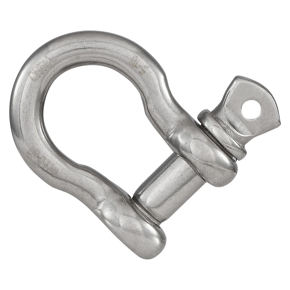 Marine Grade Anchor Shackle, Stainless Steel, 1/4 In.