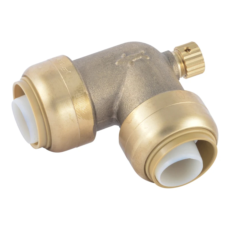 90-Degree Pipe Elbow with Drain / Vent, 3/4 x 1/8 In.