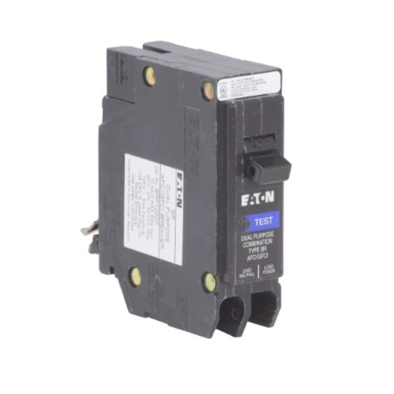 Single Pole AFCI/GFCI Type BR Circuit Breaker, 20-Amp