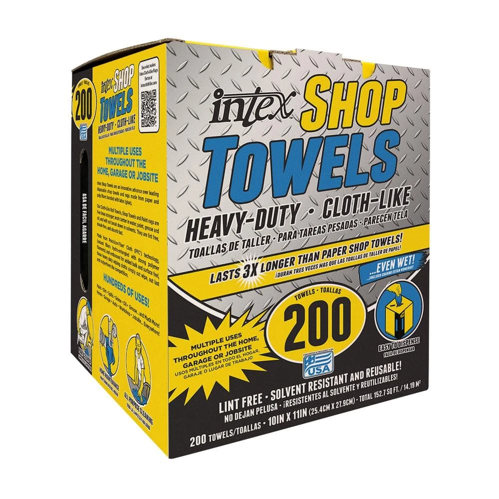 Cloth-like Shop Rags, Blue, 10x11 In., 200-Ct.