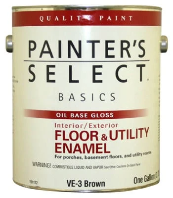 Floor & Utility Enamel, Oil-Base, Tile Red, 1 Gallon