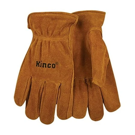 Golden Full Suede Cowhide Gloves, Men's S