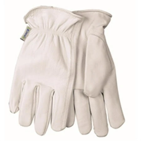 Women's Grain Goatskin Driver Glove, Pearl Color, L