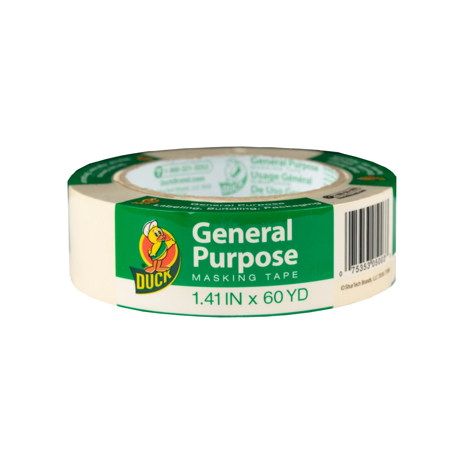 Masking Tape, Brown, 1.41 In. x 60 Yd.