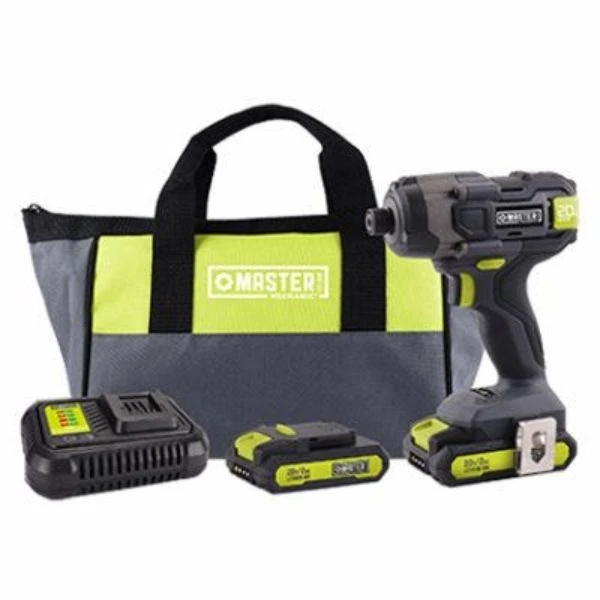 20-Volt Compact Cordless Impact Drill Kit, (2) Batteries