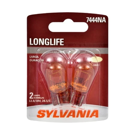 7444NA Long Life: Amber Mini Bulb, 7444NALL BP2, 2-Pk.
