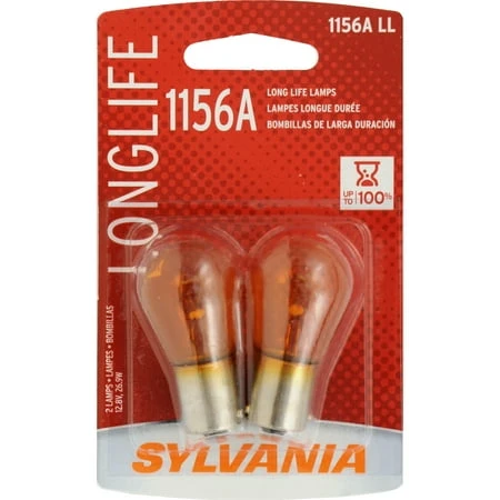 1156A Long Life Miniature Amber Bulb, 2-Pk.