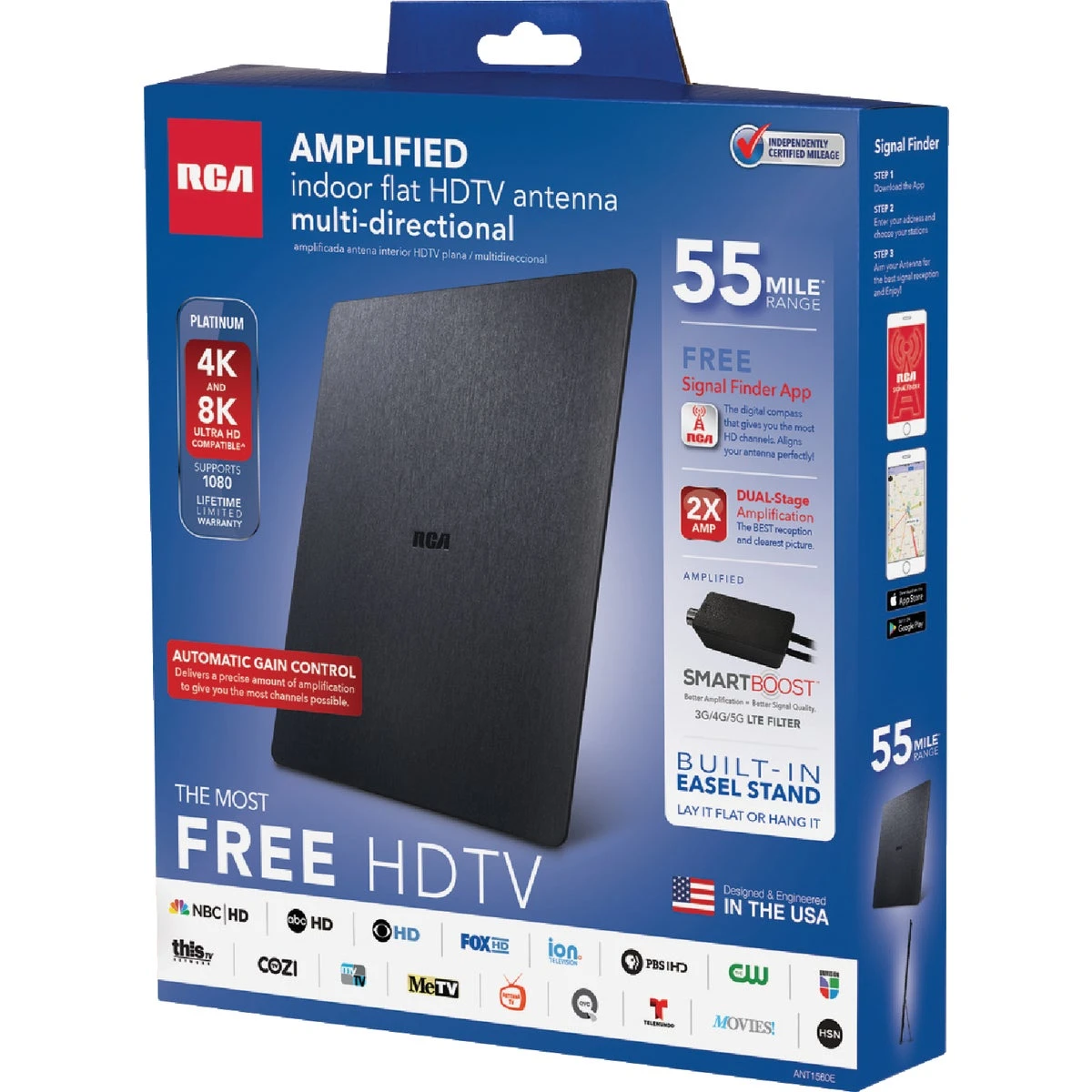 Amplified Indoor HDTV Antenna