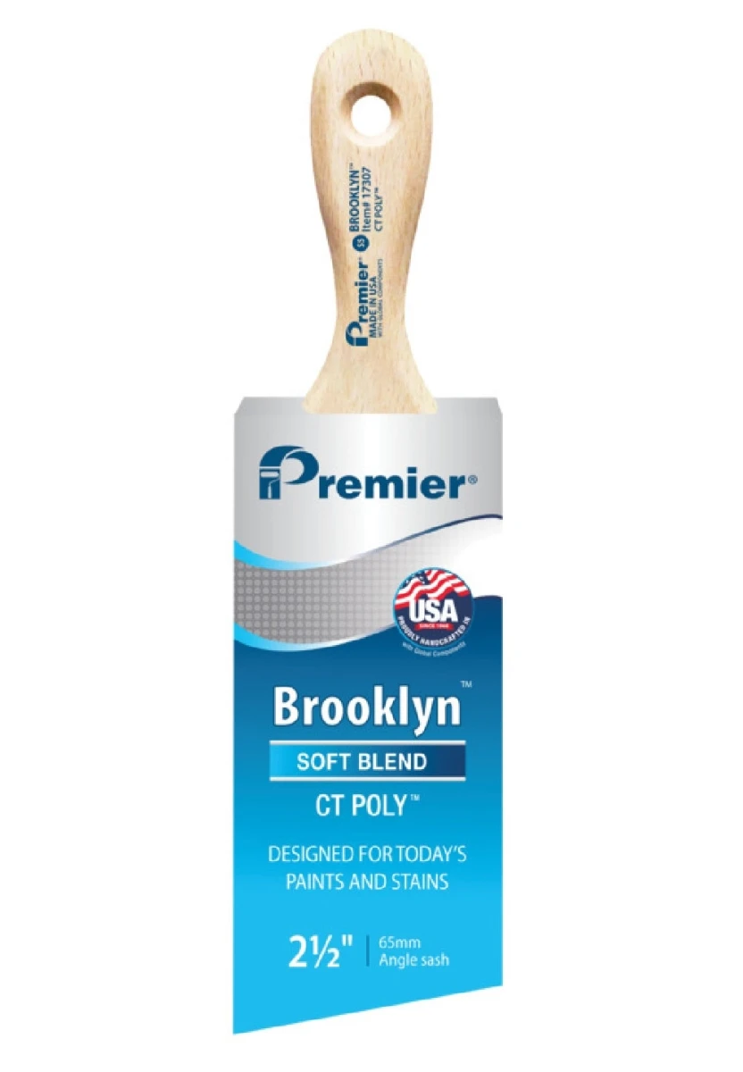 Brooklyn Short Angle Sash Paint Brush, Poly, 2-1/2 In.
