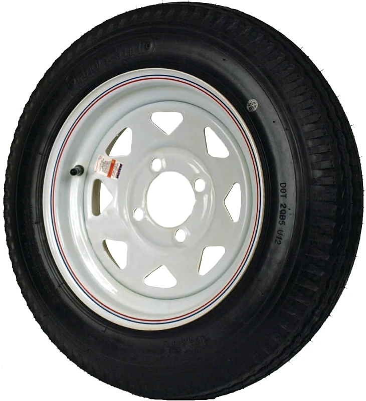 Loadstar Trailer Tire & 4-Hole Custom Spoke Wheel 480-12 LRC