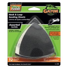 Hook & Loop Sandpaper, Assorted Grit, 3 In., 12-Pk.