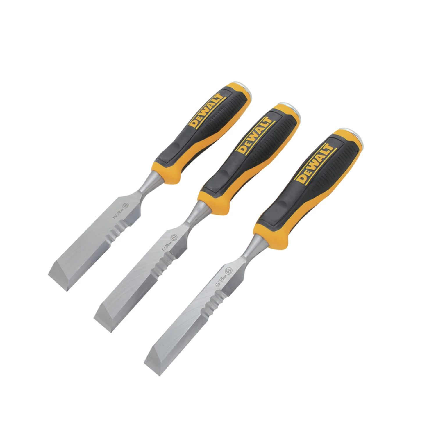 3-Pc. Wood Chisel Set, Chrome-Steel Blades
