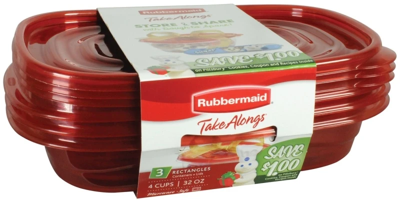 TakeAlongs Food Storage Containers, 4 Cup, 3-Pk.