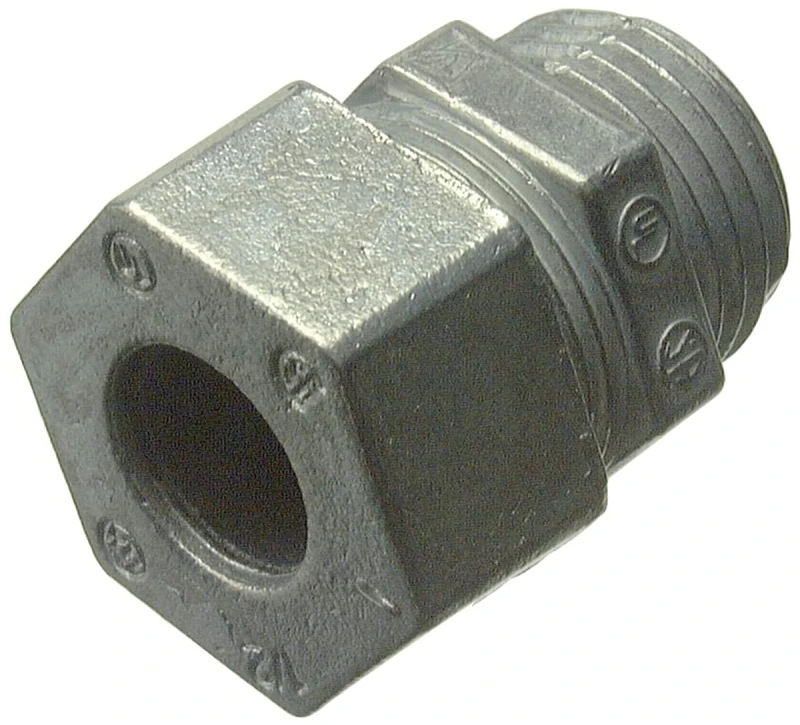 Straight Cord Grip Connector, Gland Type, 1/2-In., 2-Pk.