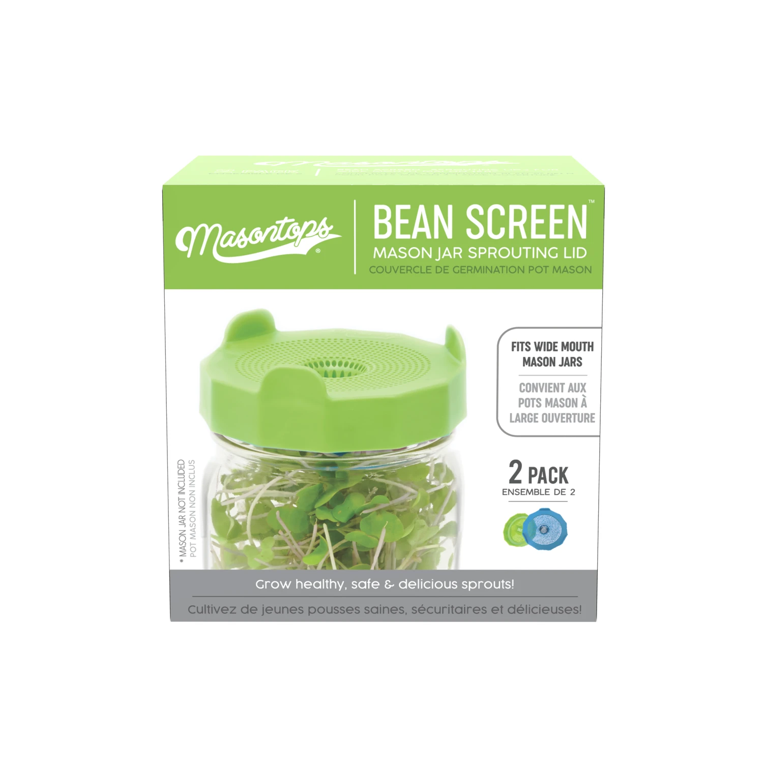 Sprouting Lids for Wide-Mouth Canning Jars, 2-Pk.