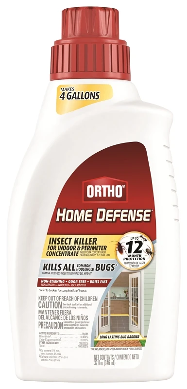 Home Defense Insect Killer for Indoor & Perimeter, 32 oz. Concentrate