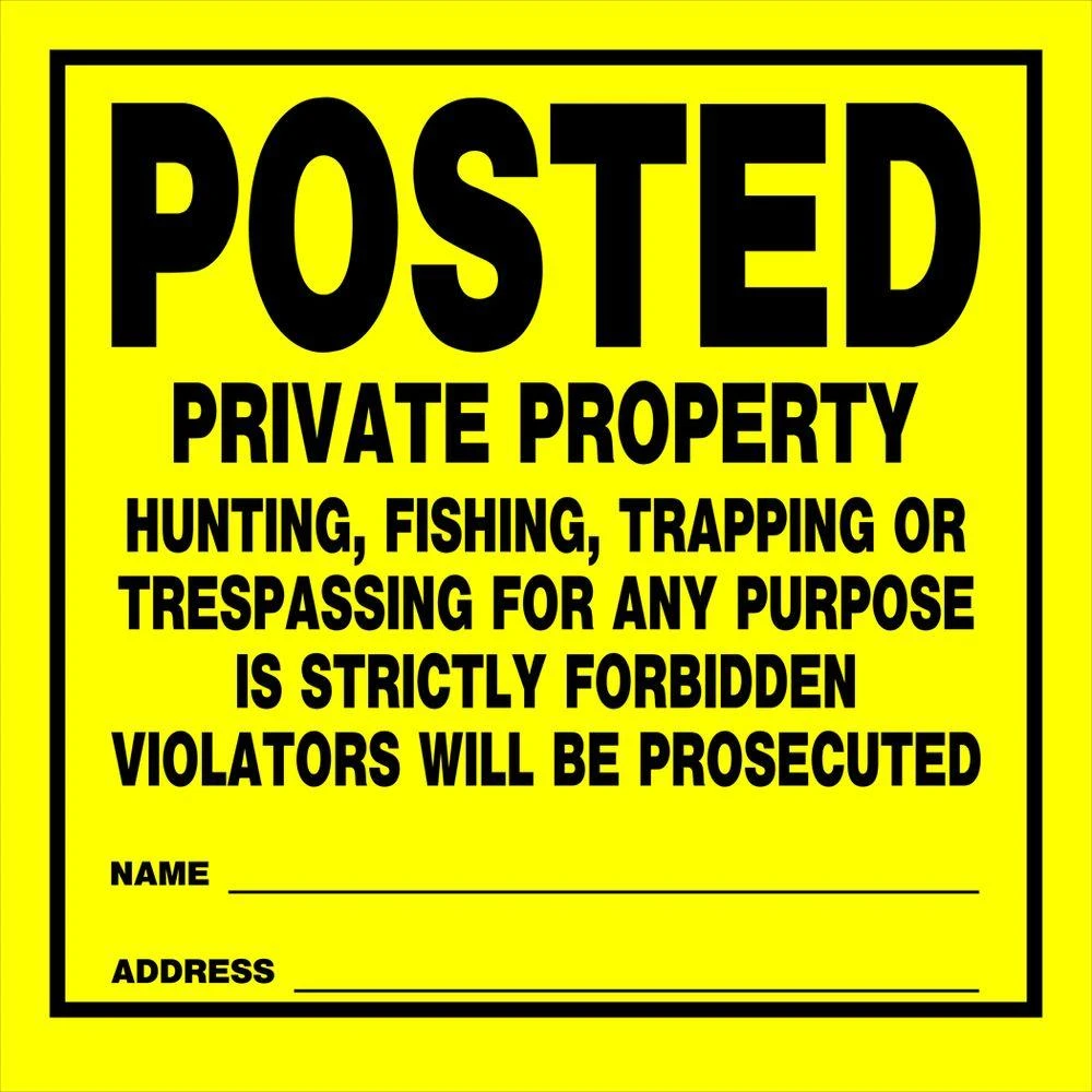 Posted Private Property Sign, 11 x 11-In.