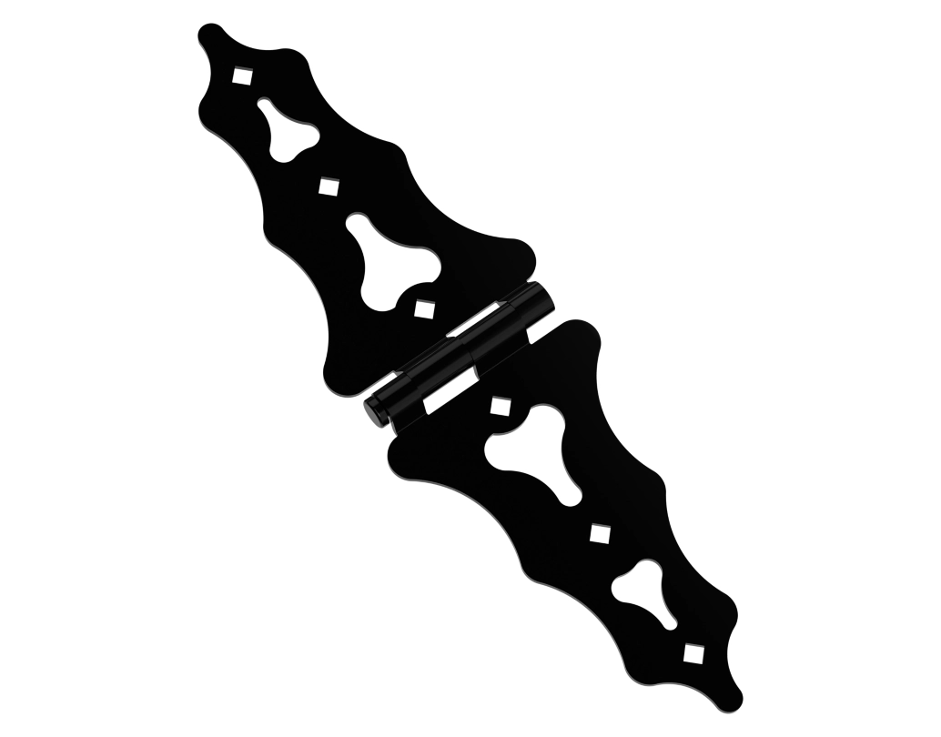Ornamental Gate S-Hinge, Black, 6 In.