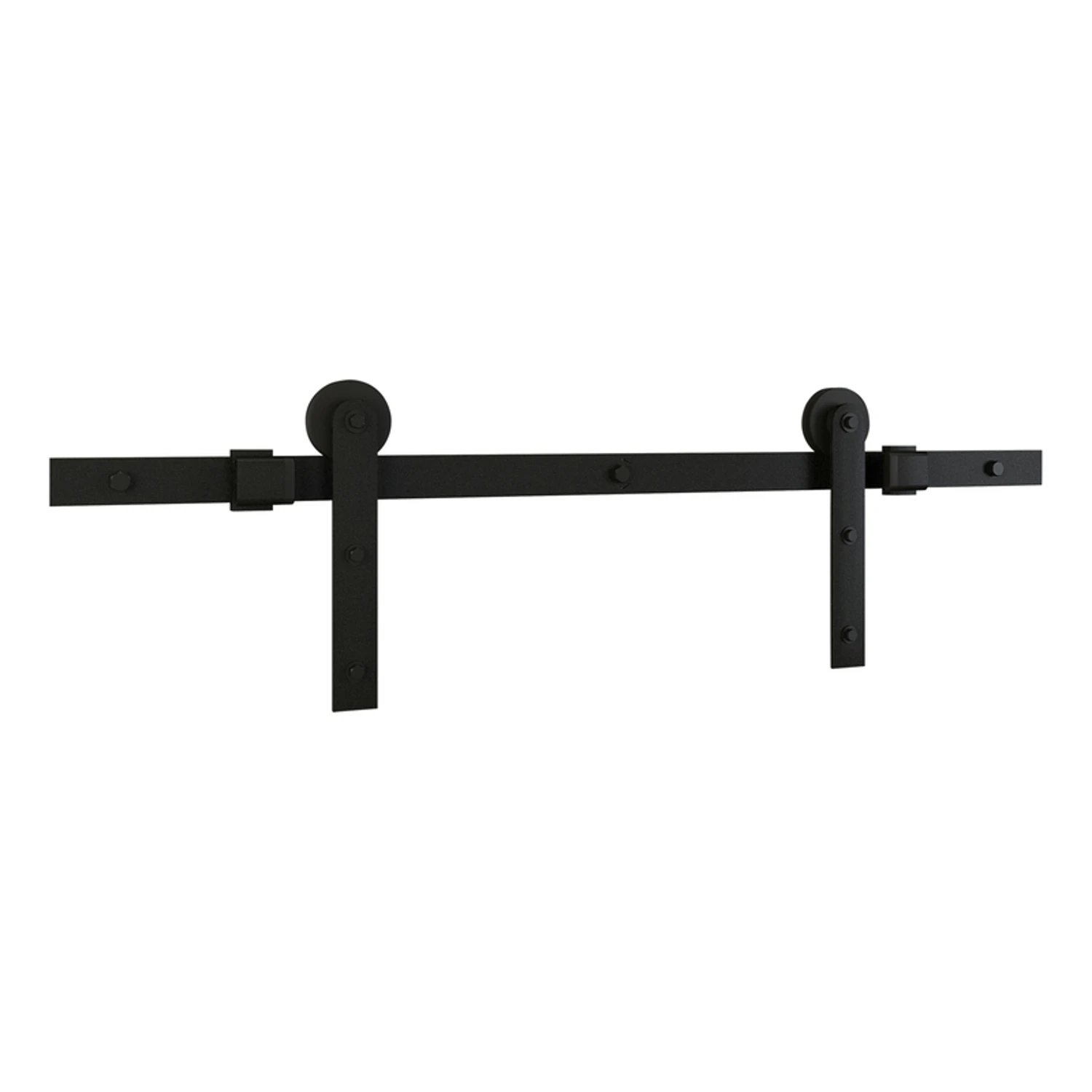 Interior Sliding Barn Door Hardware Kit, 2-Pc. Track, Matte Black