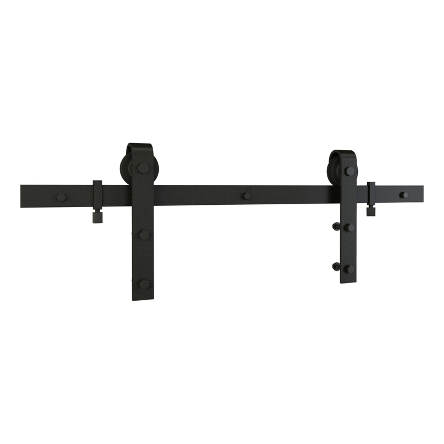 Interior Sliding Barn Door Kit, 2-Pc. Track, Matte Black, 72 In.