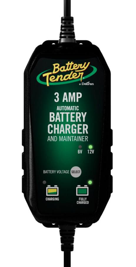 3-Amp Selectable Battery Charger / Maintainer, 6/12-Volts
