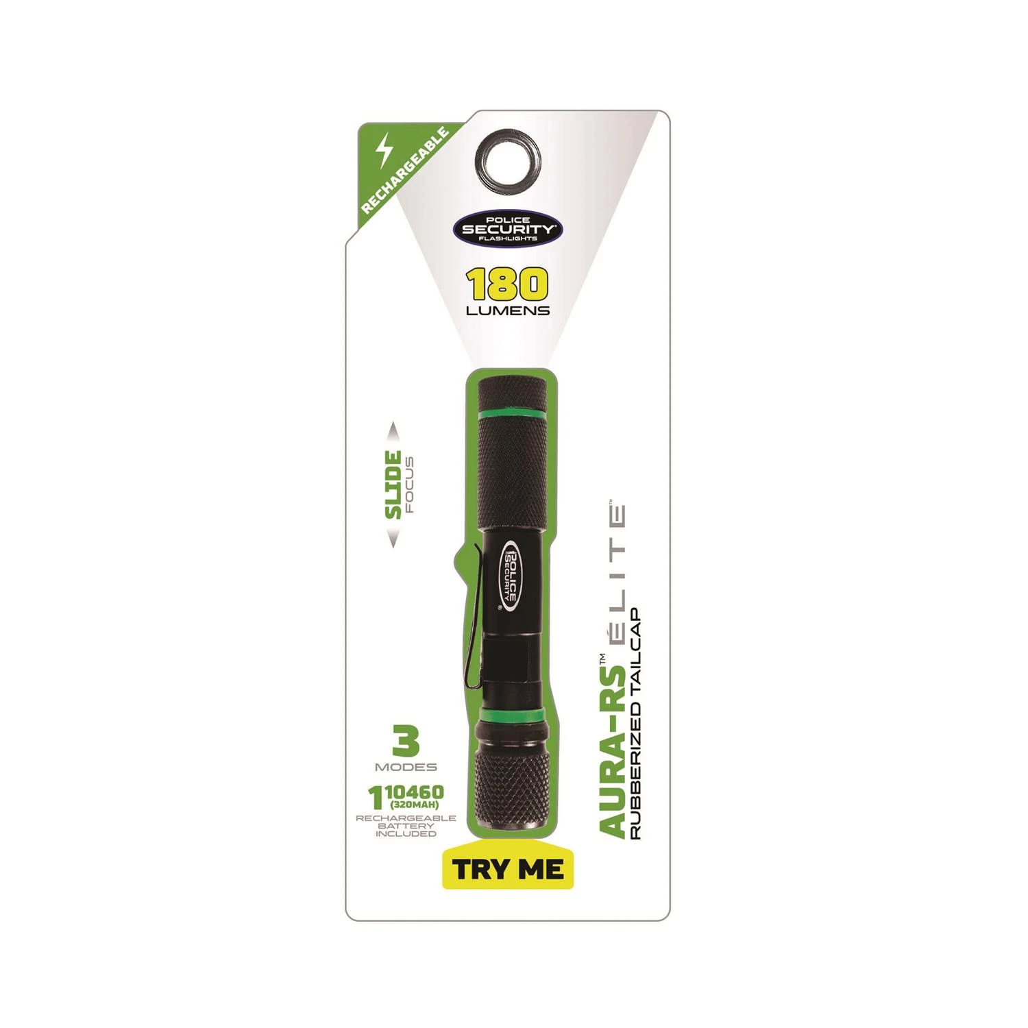 Aura RS Rechargeable LED Flashlight, 180 Lumens, 3 Modes