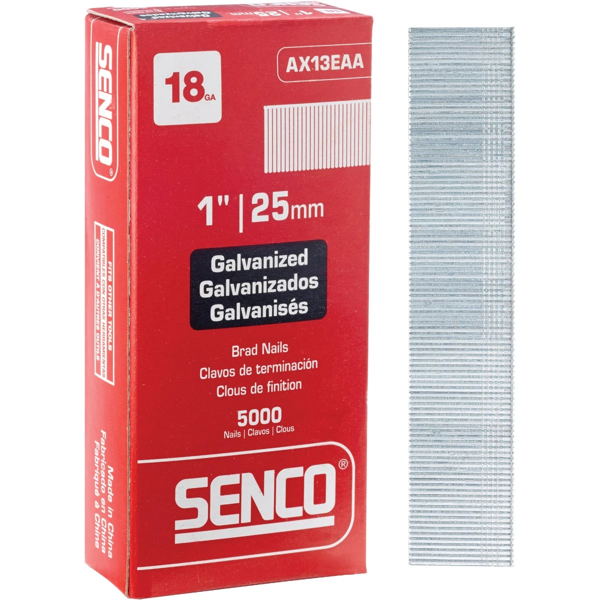 Brad Nails, Medium Head, 18 Gauge, 1-In., 5,000-Ct.