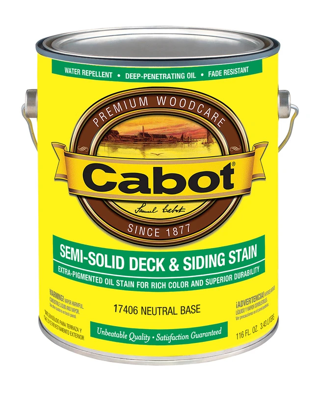 Semi-Solid Deck & Siding Stain + Sealer, Neutral Base, 1-Gallon