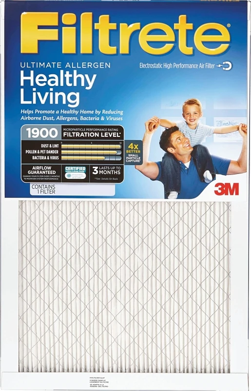 20x20 x 1 In. Premium Allergen Pleated Furnace Air Filter, MPR 1900, 3 Months