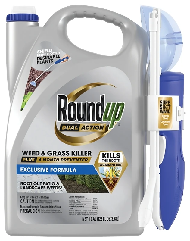 Dual Action Weed & Grass Killer + 4 Month Preventer, 1 Gallon Sure Shot Wand